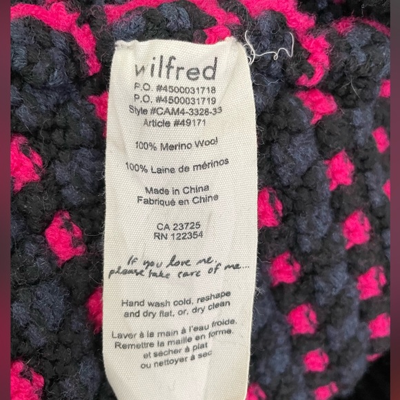 Wilfred 100% Merino Italian Wool Chunky Side Zipper Detail - S - Picture 12 of 12